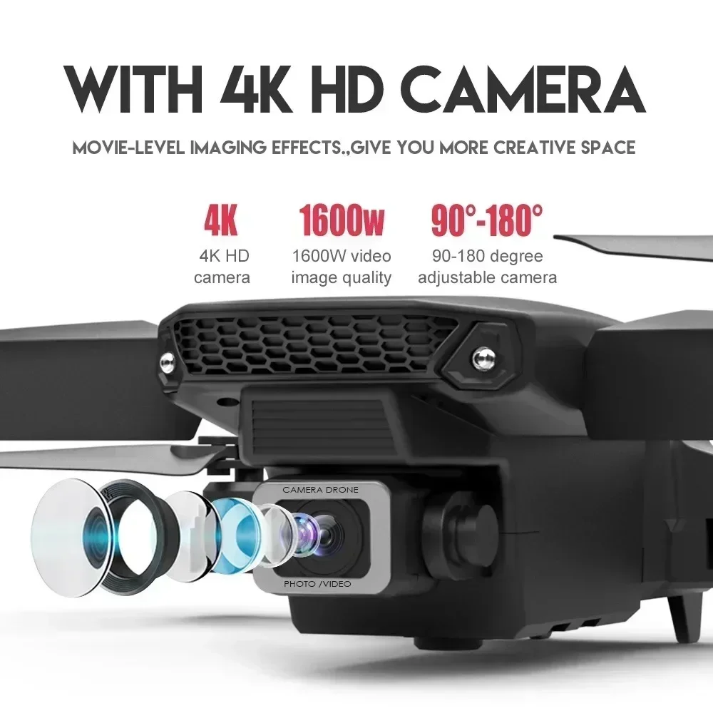 E88 pro wifi fpv drone grande  - Drone Battery Case avaliação e preço