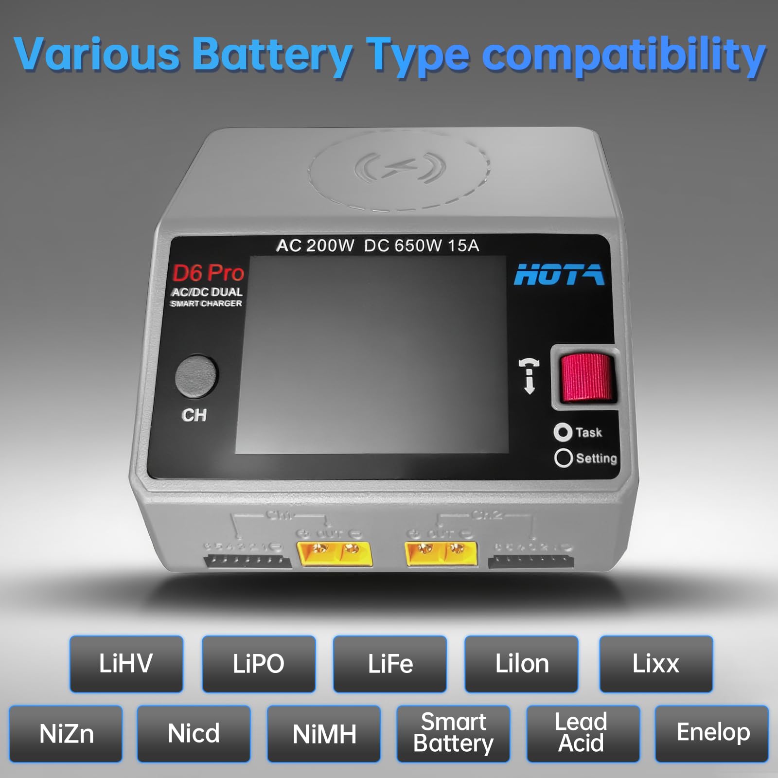 Novo hota d6 pro cinza ac 200w - Drone Battery Smart avaliação e preço